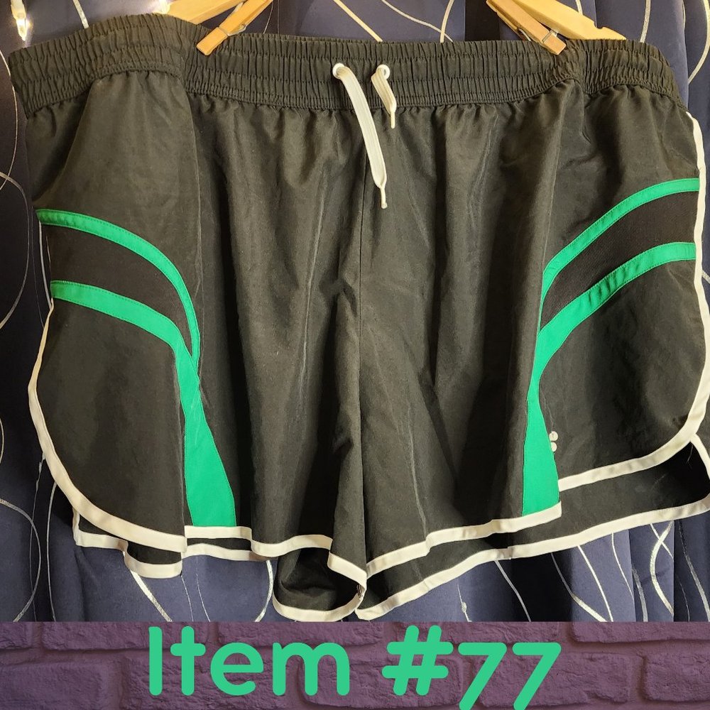 Black and Mint Fila 3x running shorts